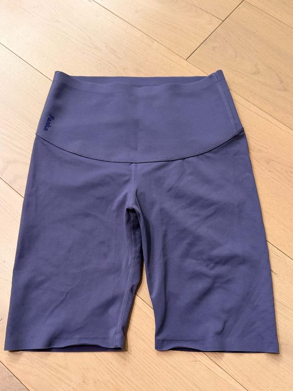 Fanka High-Waisted Athletic Bike Shorts, Purple